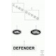 embleme plastique Defender 90, 110, 130