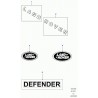 embleme plastique Defender 90, 110, 130