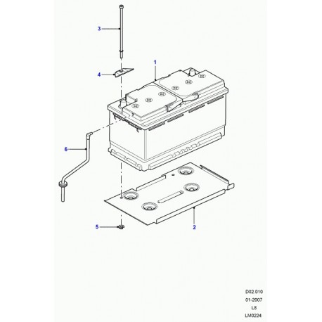 Land rover agrafe Defender 90, 110, 130 (LR009109)