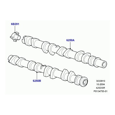 Land rover arbre a cames Range Sport (LR009445)