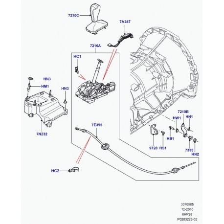 Land rover agrafe Range L322,  Sport (LR009660)