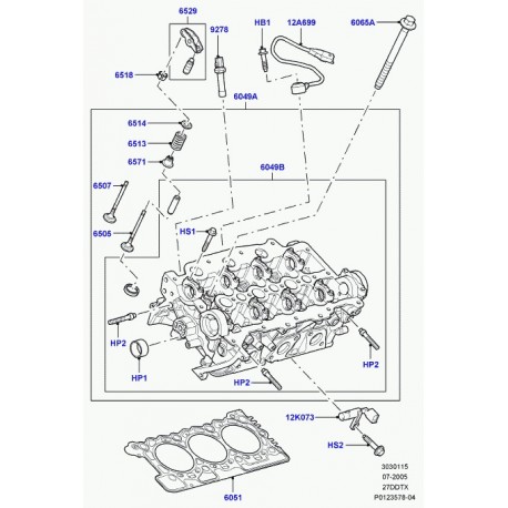 Land rover joint de culasse Discovery 3, Range Sport (LR009719)