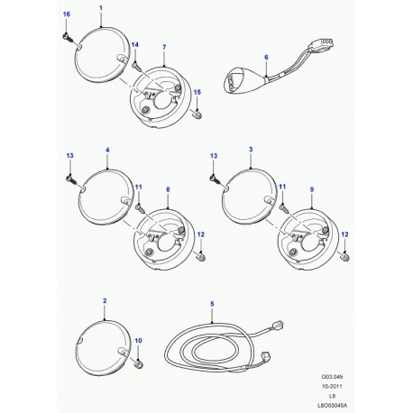 Land rover feu indicateur de direction Defender 90, 110, 130 (LR009792)