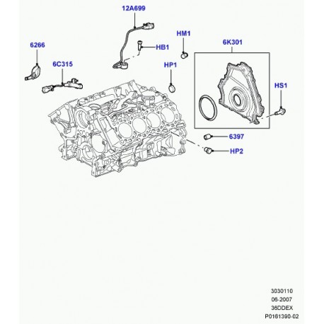 Land rover senseur position / vilebrequin cps Discovery 3, Range L322, Sport (LR009793)