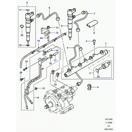 Land rover KIT DE 9 GOUJONS DE COLLIER DE SERRAGE (LR009825)