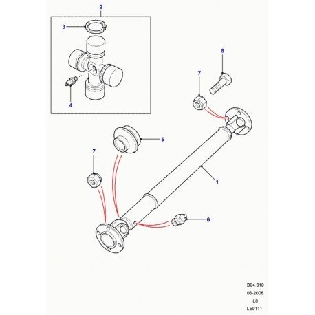 Land rover arbre de transmission Defender 110 (LR010463)