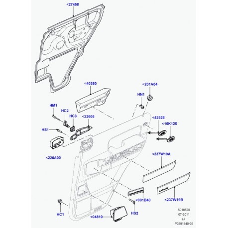 Land rover embleme plastique Range L322,  Sport (LR010544)