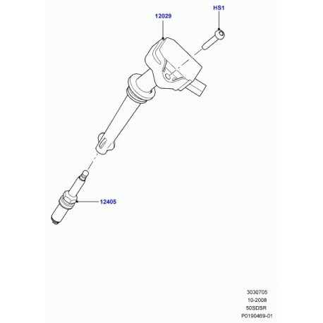 Land rover bobine d'allumage Discovery 4,  Range L322,  Sport (LR010687)