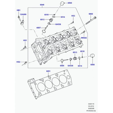 Land rover soupape d'échappement Range Sport (LR010698)