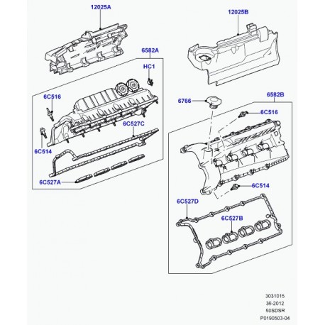 Land rover bouchon de remplissage d'huile Range Sport (LR010731)