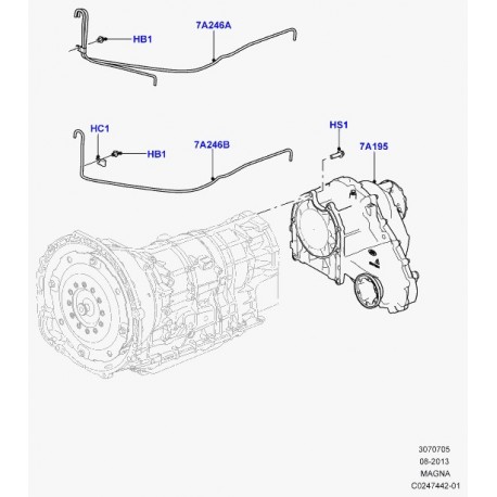 Land rover tuyau ventilation de transmission Range Sport (LR010763)
