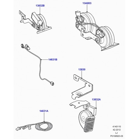 Land rover avertisseur Range L322 (LR010778)