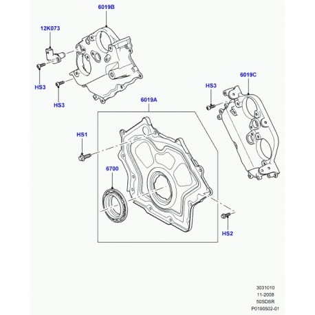 Land rover carter de distribution Range Sport (LR011216)