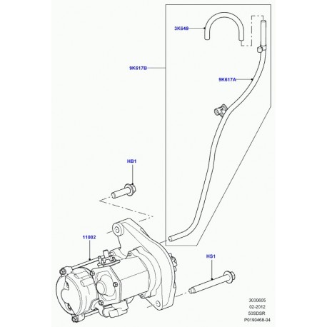 Land rover demarreur Discovery 4,  Range L322,  Sport (LR011262)