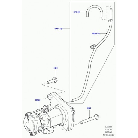 Land rover tube reniflard Range Sport (LR011263)