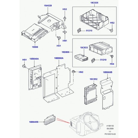 Land rover radio avec lecteur de cd Range L322 (LR011333)