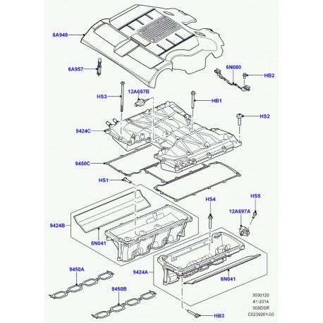 Land rover joint collecteur d'admission Range Sport (LR011343)