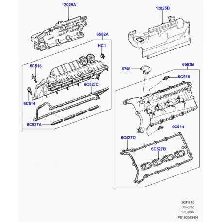 Land rover vis et manchon-couvre-culasse Range Sport (LR011350)