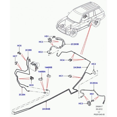 Land rover agrafe speciale Range L322 (LR011843)