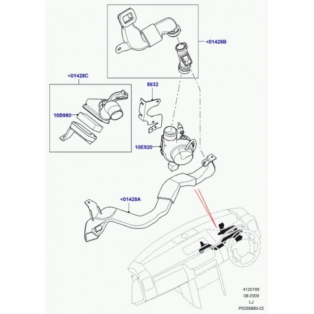 Land rover filtre à air Range L322 (LR011895)