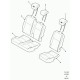 Land rover garniture coussin de siege arrière Defender 90, 110, 130 (LR011992)
