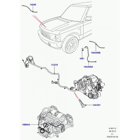 Land rover fil de masse Range L322 (LR012465)