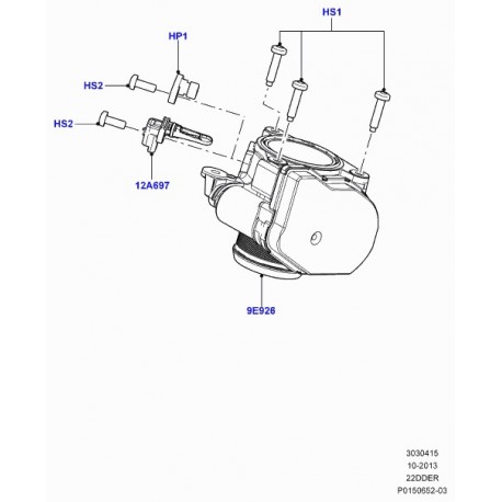 Land rover corps de papillon et moteur Evoque (LR012598)