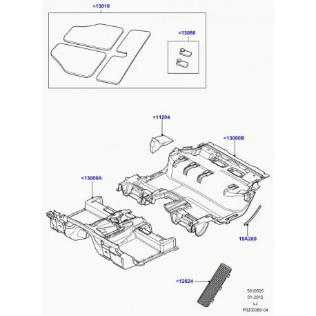 Land rover tapis avant Range L322 (LR012735)