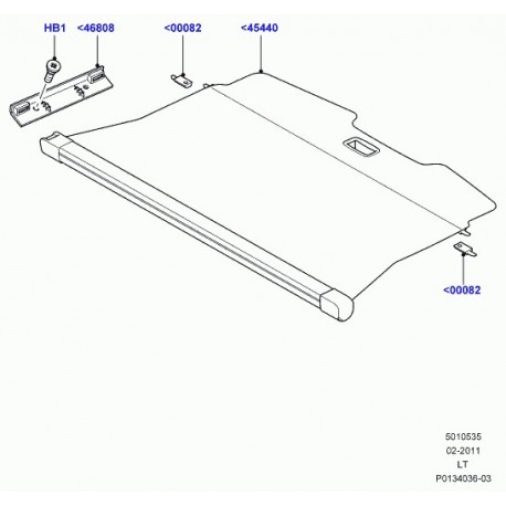 Land rover cache couvercle compartiment chargement Range Sport (LR012845)