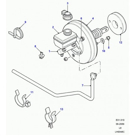 Land rover maitre cylindre avec abs Defender 90, 110, 130 (LR013017)