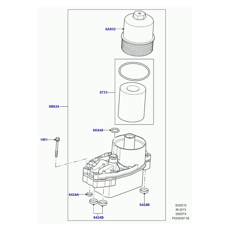 ERR1347 - Adaptateur filtre a huile pour defender