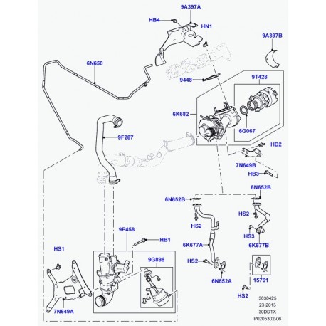 Land rover tuyau flexible de retour d'huile Range Sport (LR013611)