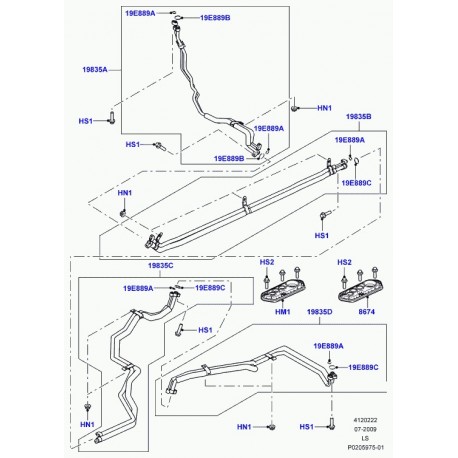 Land rover flexible climatisation Discovery 3 (LR013852)