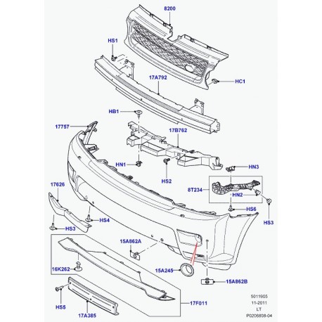 Land rover support butee Range Sport (LR013864)