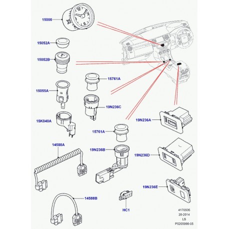 Land rover prise de courant supplementaire Discovery 3 (LR014014)