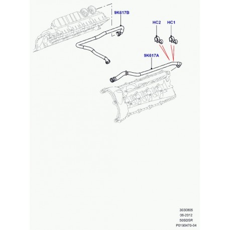 Land rover agrafe Range Sport (LR014165)