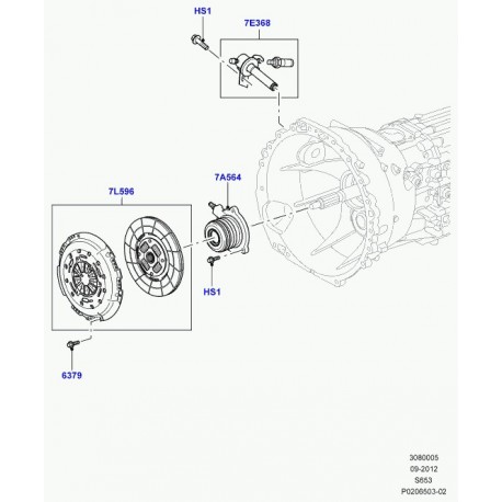 Land rover recepteur butee embrayage Discovery 3 (LR014290)