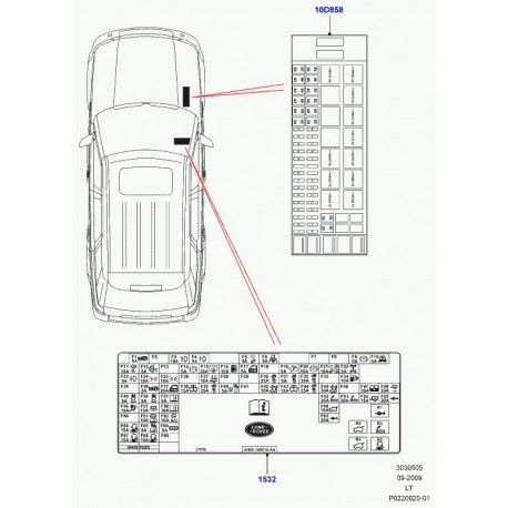 Land rover decalque Discovery 3, Range Sport (LR014296)