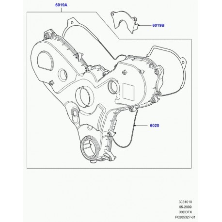 Land rover joint couvercle Discovery 3, Range Sport (LR014305)