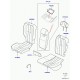 Land rover garniture coussin de siege arrière Range L322 (LR014498)