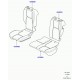 Land rover matelassure coussin de siege arrière Range L322 (LR014526)