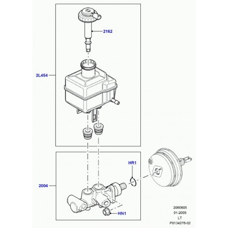 Land rover maitre cylindre Discovery 3, 4 et Range Sport (LR014528)