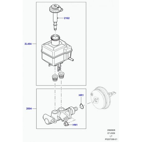Land rover maitre cylindre Discovery 3, 4 et Range Sport (LR014569)