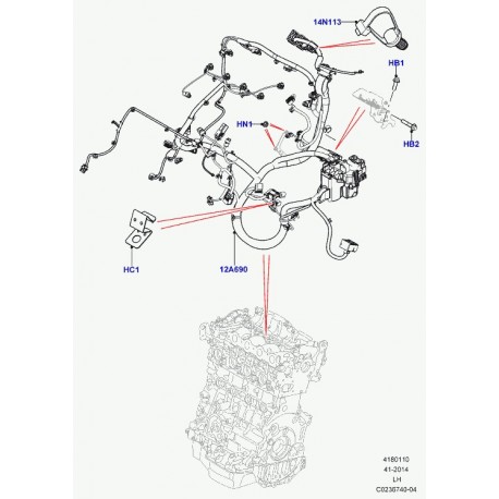 Land rover agrafe Evoque (LR014676)