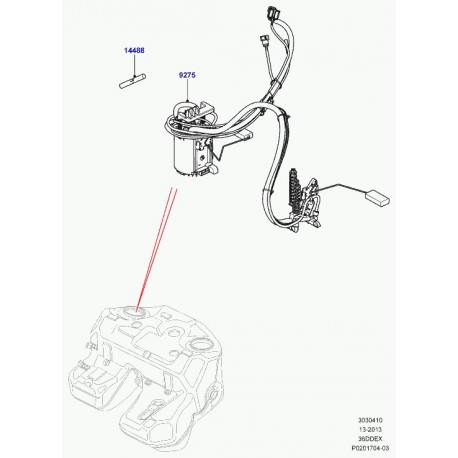 Land rover pompe de reservoir Range L322 (LR015179)