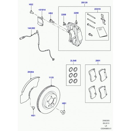 Land rover disque de frein Range L405,  Sport (LR016176)