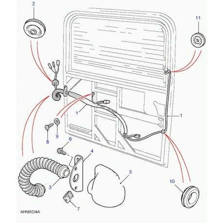 Land rover cablage hayon Defender 90, 110, 130 (LR016243)