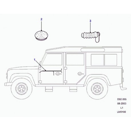 Land rover cablage porte  avant droit  Defender (LR016316)