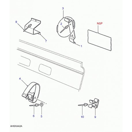 Land rover support cric Defender 90, 110, 130 (LR016484)