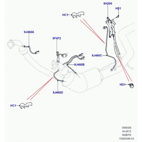 Land rover agrafe Range Sport (LR016623)